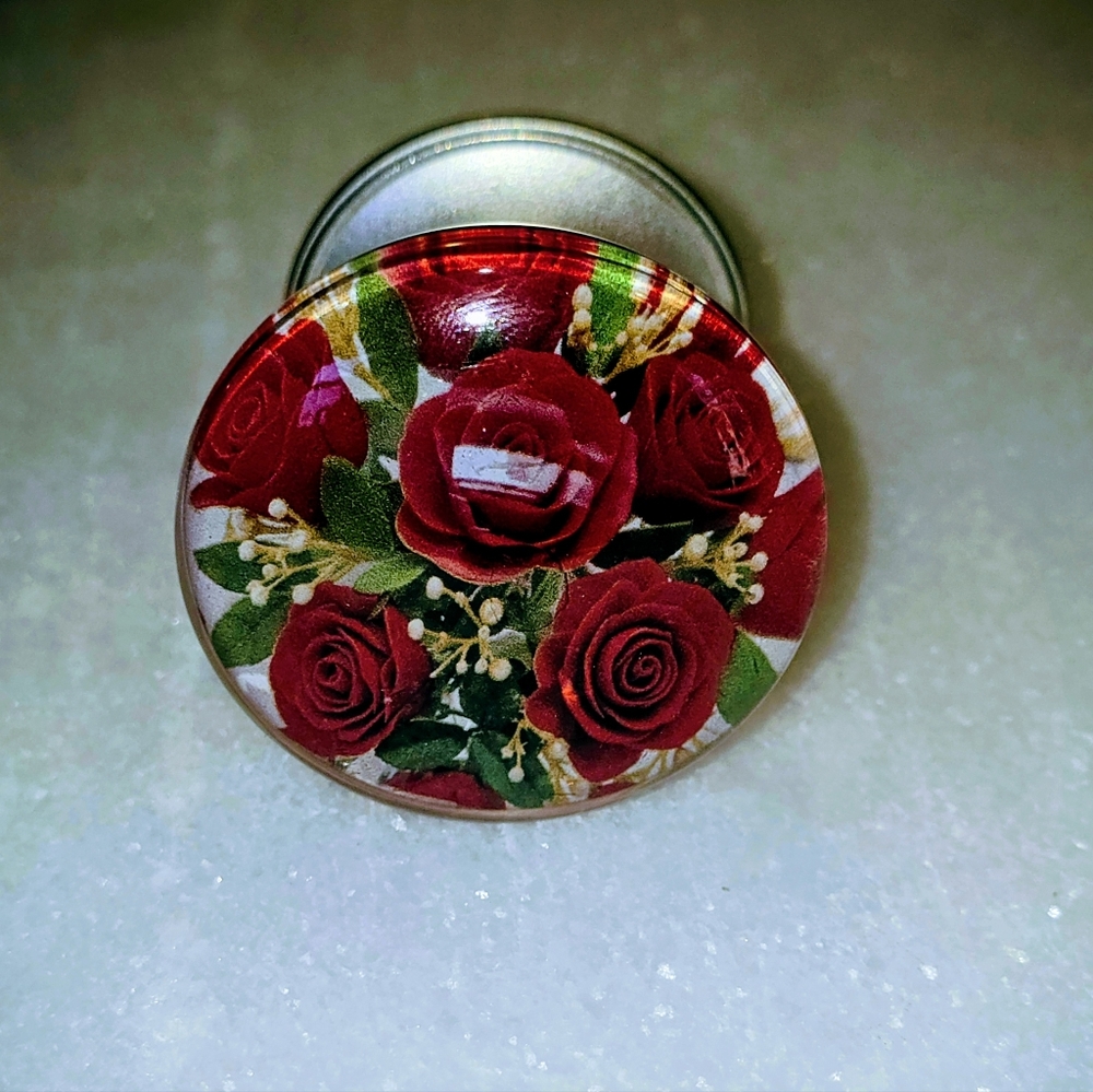 Red Rose Floral Resin Door Knob - Home Art